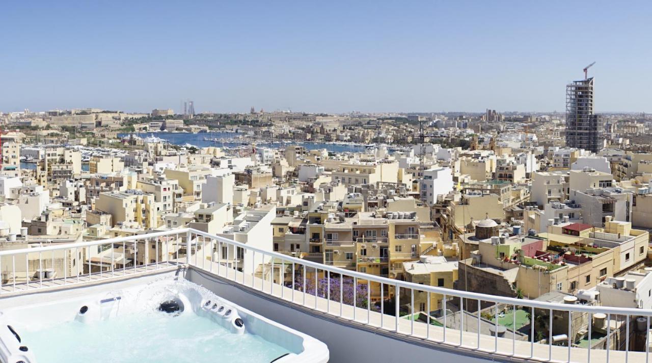 Wonderful Apartments With Shared Jacuzzi And Panorama Rooftop Gzira Exterior foto